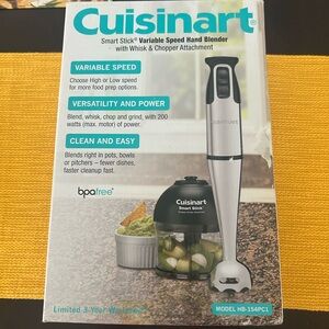 Brand New Cuisinart Smart Stick Variable Speed Hand Blender